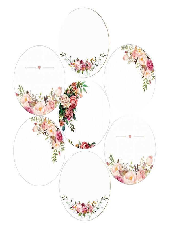 SLGIFT Vinyl Round Floral Theme Sticker, Self-Adhesive Vinyl Stickers, 40 Pieces, 2 x 2 Inches Round Sticker, 4 Unique Designs, R163 - Image 1